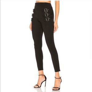 LPA Revolve 490 Cropped Black Buckle Legging M
